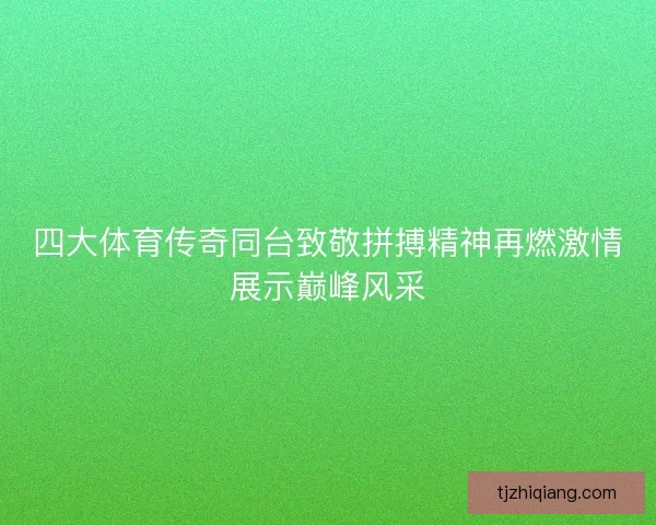 四大体育传奇同台致敬拼搏精神再燃激情展示巅峰风采 四大体育传奇同台致敬拼搏精神再燃激情展示巅峰风采