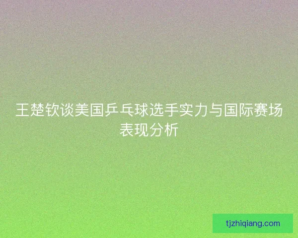 王楚钦谈美国乒乓球选手实力与国际赛场表现分析 王楚钦谈美国乒乓球选手实力与国际赛场表现分析